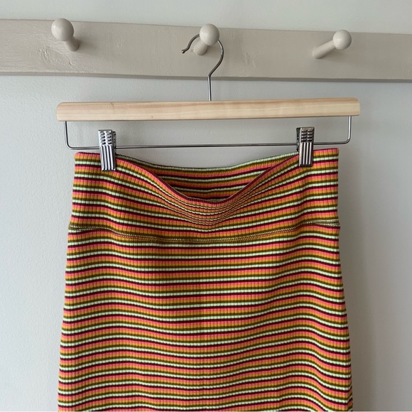 Aerie, multi coloured striped 3/4 length pencil skirt in M - Picture 12 of 15